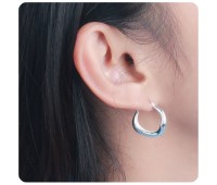 Alluring Designed Silver Hoop Earring HO-2509